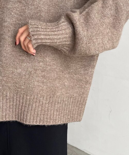 CAPRICIEUX LE'MAGE（カプリシューレマージュ）の「【前後2WAY】もちふわ2WAYスキッパーニット（ニット/セーター・レディース・モカ/ボルドー/チャコールグレー/アイボリー・FREE）」の20枚目の写真