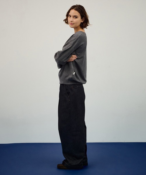 WETTEMPT(ウィテンプト)の「HIGH GAUGE V NECK KNIT / ハイゲージVネックニット(ニット/セーター・メンズ・ブラウン/グレー・SMALL/MEDIUM/LARGE)」の12枚目の写真