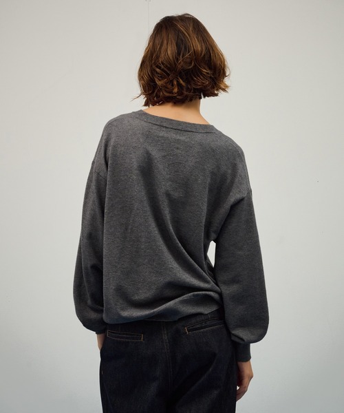 WETTEMPT(ウィテンプト)の「HIGH GAUGE V NECK KNIT / ハイゲージVネックニット(ニット/セーター・メンズ・ブラウン/グレー・SMALL/MEDIUM/LARGE)」の8枚目の写真