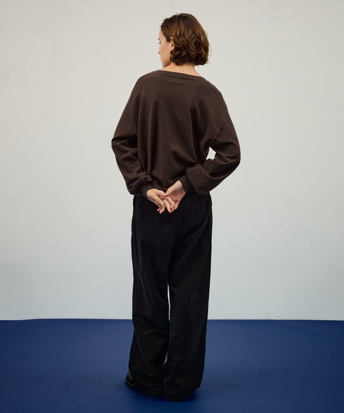 WETTEMPT(ウィテンプト)の「HIGH GAUGE V NECK KNIT / ハイゲージVネックニット(ニット/セーター・メンズ・ブラウン/グレー・SMALL/MEDIUM/LARGE)」の19枚目の写真