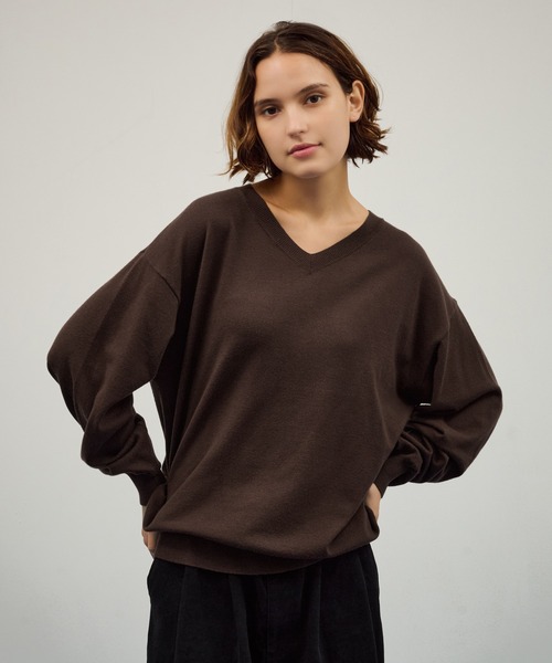 t.japan  v neck hand knit  Vネックハンドニット セール】HIGH GAUGE V NECK KNIT / ハイゲージVネックニット（ニット