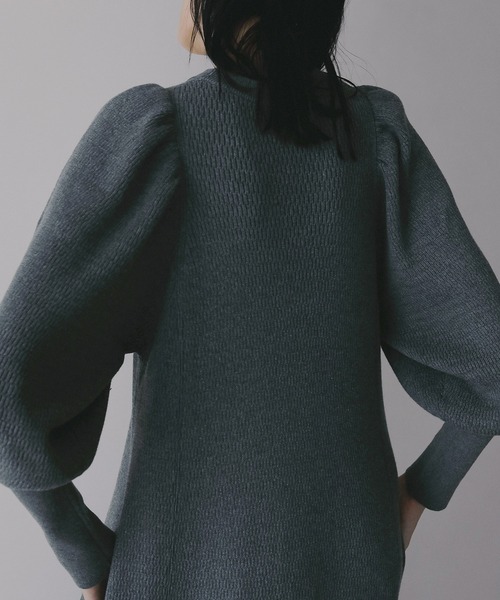 MANOF(マノフ)の「THERMAL KNIT ONE PIECE(ワンピース・レディース・チャコールグレー/ブラック/グリーン・M/S)」の12枚目の写真