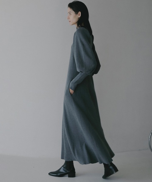 MANOF(マノフ)の「THERMAL KNIT ONE PIECE(ワンピース・レディース・チャコールグレー/ブラック/グリーン・M/S)」の8枚目の写真