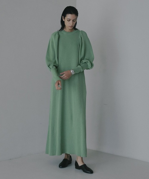 MANOF(マノフ)の「THERMAL KNIT ONE PIECE(ワンピース・レディース・チャコールグレー/ブラック/グリーン・M/S)」の13枚目の写真