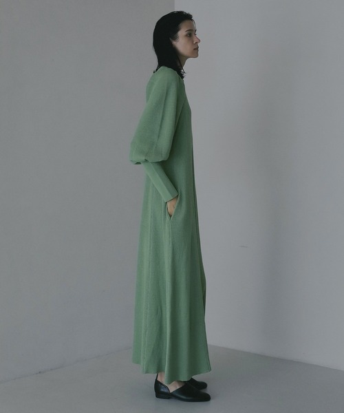 MANOF(マノフ)の「THERMAL KNIT ONE PIECE(ワンピース・レディース・チャコールグレー/ブラック/グリーン・M/S)」の15枚目の写真