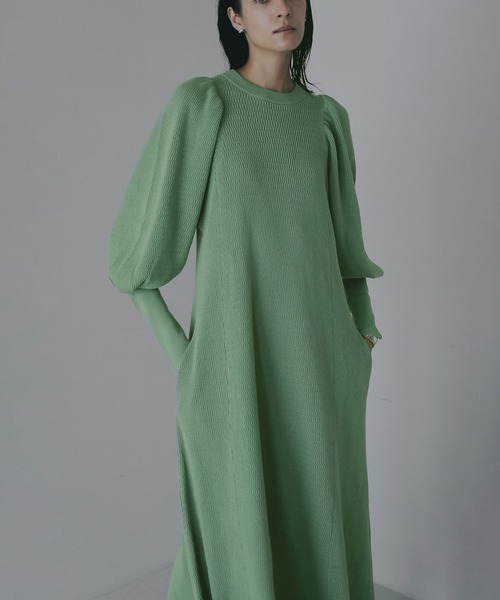 MANOF(マノフ)の「THERMAL KNIT ONE PIECE(ワンピース・レディース・チャコールグレー/ブラック/グリーン・M/S)」の16枚目の写真