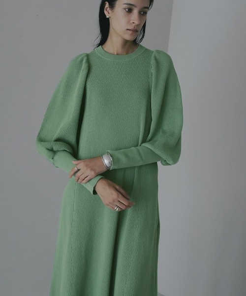 MANOF(マノフ)の「THERMAL KNIT ONE PIECE(ワンピース・レディース・チャコールグレー/ブラック/グリーン・M/S)」の17枚目の写真