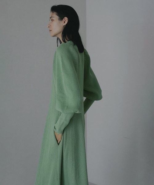 MANOF(マノフ)の「THERMAL KNIT ONE PIECE(ワンピース・レディース・チャコールグレー/ブラック/グリーン・M/S)」の18枚目の写真