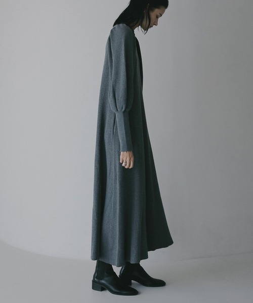 MANOF(マノフ)の「THERMAL KNIT ONE PIECE(ワンピース・レディース・チャコールグレー/ブラック/グリーン・M/S)」の7枚目の写真