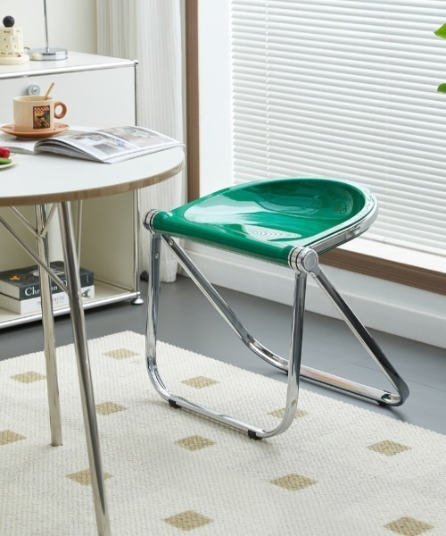 Made in I（メイドインアイ）の「Folding mid century chair stool（家具・レディース・オレンジ/イエロー/グリーン/ホワイト/クリア/グレー/ブラック・FREE）」の16枚目の写真