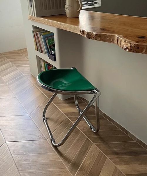 Made in I（メイドインアイ）の「Folding mid century chair stool（家具・レディース・オレンジ/イエロー/グリーン/ホワイト/クリア/グレー/ブラック・FREE）」の17枚目の写真