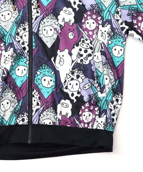 353114：カラフルにゃんもろこし尽くしパーカー（パーカー