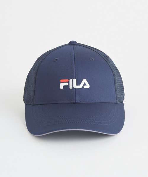 FILA(フィラ)の「【FILA】フィラ FLM TC LT-MESH CAP TCツイル/ライトメッシュ ワイドキャップ ツバ広ろで日焼け対策!小(キャップ・メンズ・ブラック・FREE)」の2枚目の写真