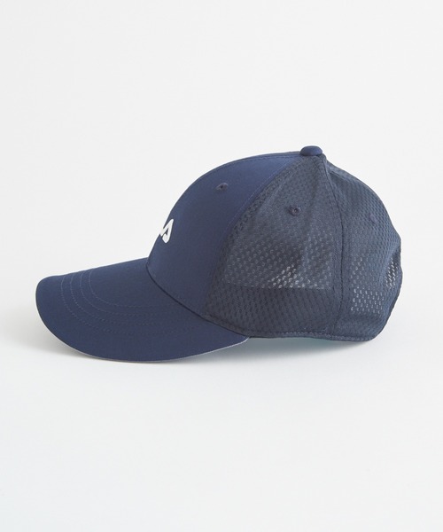 FILA(フィラ)の「【FILA】フィラ FLM TC LT-MESH CAP TCツイル/ライトメッシュ ワイドキャップ ツバ広ろで日焼け対策!小(キャップ・メンズ・ブラック・FREE)」の3枚目の写真