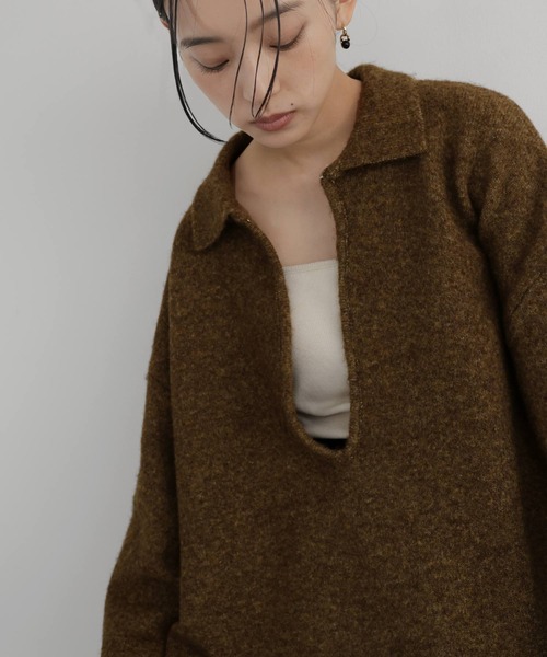 キーネックポロニット（ニット/セーター）｜hellam（へラム）の