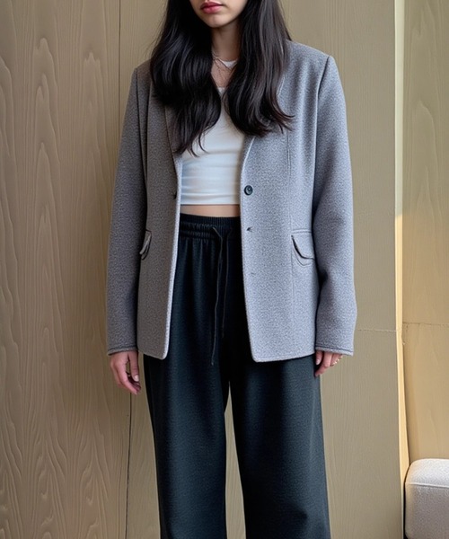 cammie(キャミー)の「ウエストリボンリラックスパンツ(その他パンツ・レディース・グレー/ベージュ/ダークグレー・F/FREE)」の15枚目の写真
