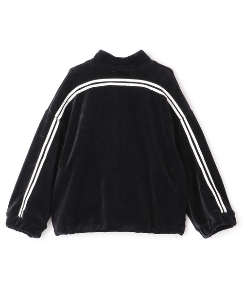 minimal（ミニマル）の「ベロアトラックジャケット（ブルゾン・キッズ・ブラック/ピンク・140cm/110cm/90cm/100cm/130cm/120cm）」の3枚目の写真