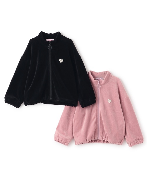 minimal（ミニマル）の「ベロアトラックジャケット（ブルゾン・キッズ・ブラック/ピンク・140cm/110cm/90cm/100cm/130cm/120cm）」の10枚目の写真