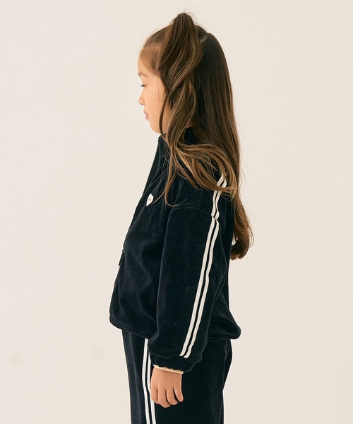 minimal（ミニマル）の「ベロアトラックジャケット（ブルゾン・キッズ・ブラック/ピンク・140cm/110cm/90cm/100cm/130cm/120cm）」の13枚目の写真