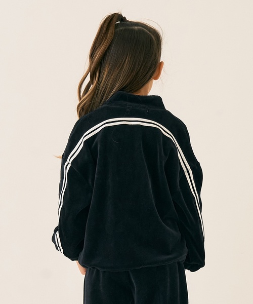 minimal（ミニマル）の「ベロアトラックジャケット（ブルゾン・キッズ・ブラック/ピンク・140cm/110cm/90cm/100cm/130cm/120cm）」の14枚目の写真