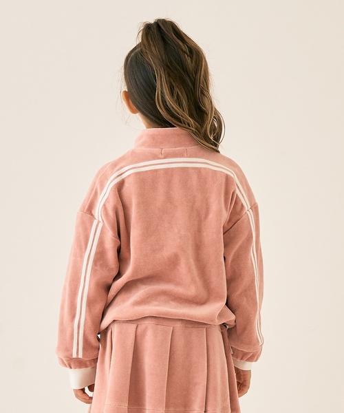 minimal（ミニマル）の「ベロアトラックジャケット（ブルゾン・キッズ・ブラック/ピンク・140cm/110cm/90cm/100cm/130cm/120cm）」の16枚目の写真