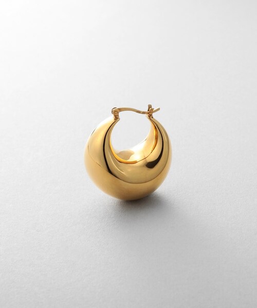 COCOSHNIK ONKITSCH(ココシュニックオンキッチュ)の「シルバー ホロウフープ バルブドロップピアスGP(ピアス(両耳用)・レディース・ゴールド・00)」の3枚目の写真