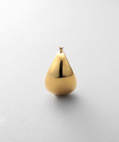 COCOSHNIK ONKITSCH(ココシュニックオンキッチュ)の「シルバー ホロウフープ バルブドロップピアスGP(ピアス(両耳用)・レディース・ゴールド・00)」の4枚目の写真