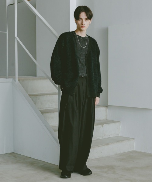 RAGEBLUE（レイジブルー）の「シャギーニットカーディガン（カーディガン/ボレロ・メンズ・レッド/グレー/ブラック・MEDIUM/LARGE）」の17枚目の写真