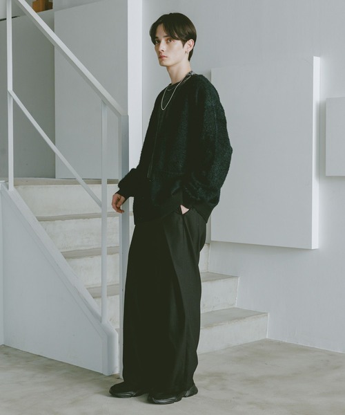 RAGEBLUE（レイジブルー）の「シャギーニットカーディガン（カーディガン/ボレロ・メンズ・レッド/グレー/ブラック・MEDIUM/LARGE）」の16枚目の写真