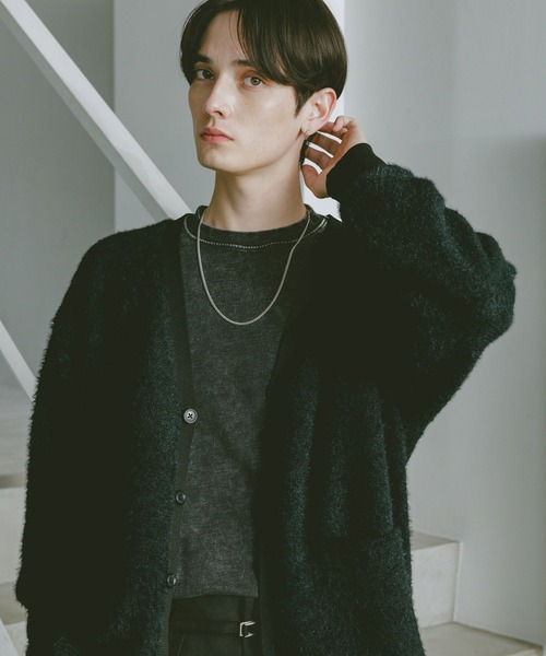 RAGEBLUE（レイジブルー）の「シャギーニットカーディガン（カーディガン/ボレロ・メンズ・レッド/グレー/ブラック・MEDIUM/LARGE）」の13枚目の写真