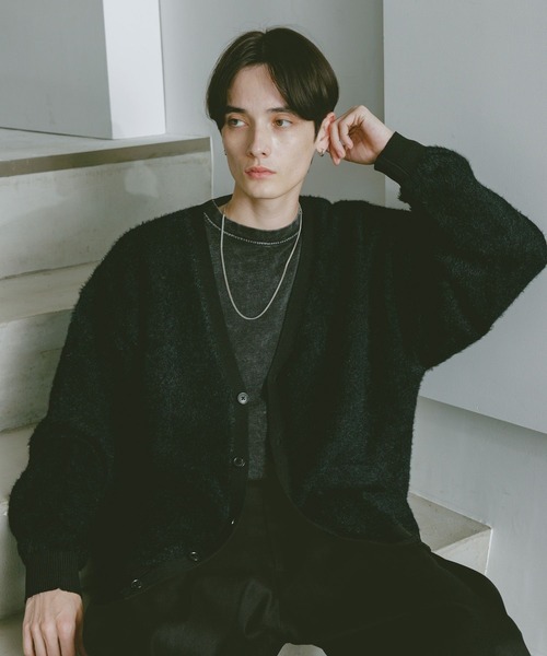 RAGEBLUE（レイジブルー）の「シャギーニットカーディガン（カーディガン/ボレロ・メンズ・レッド/グレー/ブラック・MEDIUM/LARGE）」の12枚目の写真