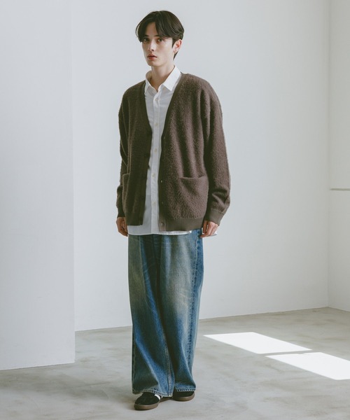 RAGEBLUE（レイジブルー）の「シャギーニットカーディガン（カーディガン/ボレロ・メンズ・レッド/グレー/ブラック・MEDIUM/LARGE）」の8枚目の写真