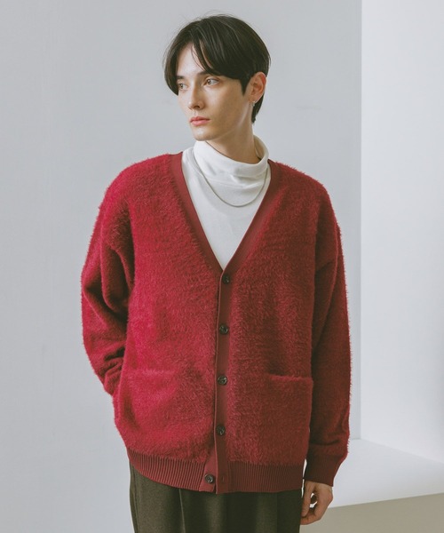RAGEBLUE（レイジブルー）の「シャギーニットカーディガン（カーディガン/ボレロ・メンズ・レッド/グレー/ブラック・MEDIUM/LARGE）」の20枚目の写真