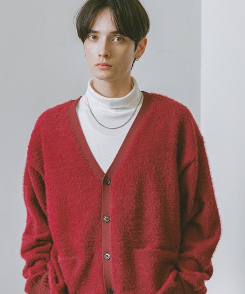 RAGEBLUE（レイジブルー）の「シャギーニットカーディガン（カーディガン/ボレロ・メンズ・レッド/グレー/ブラック・MEDIUM/LARGE）」の19枚目の写真