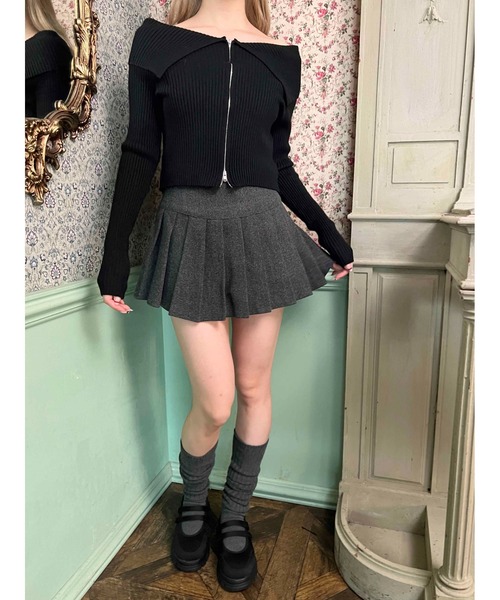 PHILLY(フィリー)の「ビッグカラージップニットカーディガン(カーディガン/ボレロ・レディース・ホワイト/ブラック/チャコールグレー・FREE)」の10枚目の写真