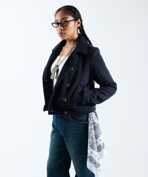 FTW（エフティダブリュー）の「COMPACT P COAT（ピーコート・レディース・ネイビー/グレー・MEDIUM/SMALL）」の16枚目の写真