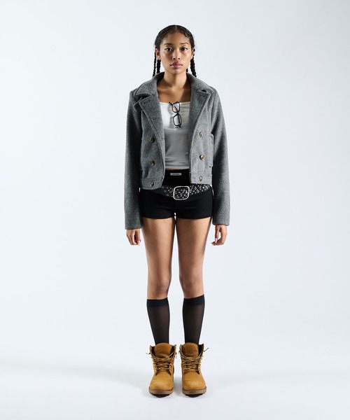 新作　FTW グレー コンパクトピーコート Sサイズ COMPACT P COAT（ピーコート）｜FTW（エフティダブリュー）の