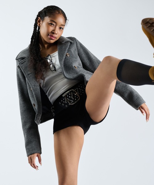 FTW（エフティダブリュー）の「COMPACT P COAT（ピーコート・レディース・ネイビー/グレー・MEDIUM/SMALL）」の4枚目の写真