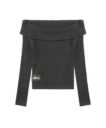 OFF SHOULDER RIB SWEATER