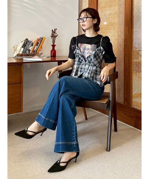 LILY BROWN（リリーブラウン）の「チェックシャツペプラムビスチェ（その他トップス・レディース・ピンク/ラベンダー/ネイビー・F）」の16枚目の写真