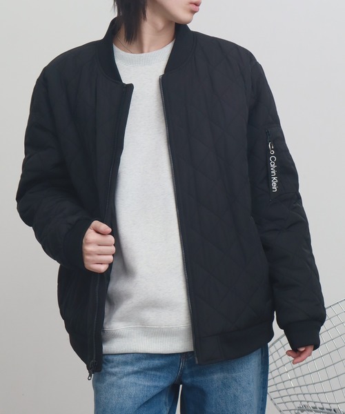 セール】【Calvin Klein/カルバンクライン】QUILTED BASEBALL JACKET