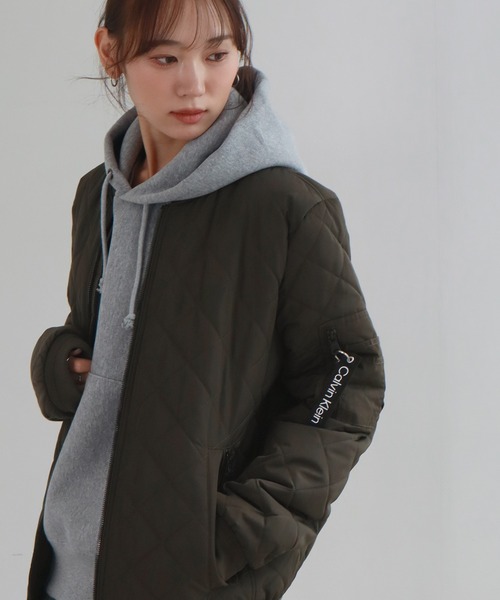 Calvin Klein(カルバン・クライン)の「【Calvin Klein/カルバンクライン】QUILTED BASEBALL JACKET/キルテッドベースボールジャケット(MA-1・メンズ・ブラック/ネイビー/オリーブ・S/XL/M/L)」の20枚目の写真