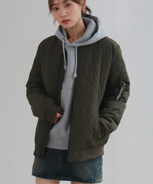 Calvin Klein(カルバン・クライン)の「【Calvin Klein/カルバンクライン】QUILTED BASEBALL JACKET/キルテッドベースボールジャケット(MA-1・メンズ・ブラック/ネイビー/オリーブ・S/XL/M/L)」の19枚目の写真