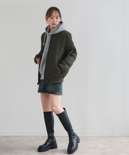 Calvin Klein(カルバン・クライン)の「【Calvin Klein/カルバンクライン】QUILTED BASEBALL JACKET/キルテッドベースボールジャケット(MA-1・メンズ・ブラック/ネイビー/オリーブ・S/XL/M/L)」の21枚目の写真