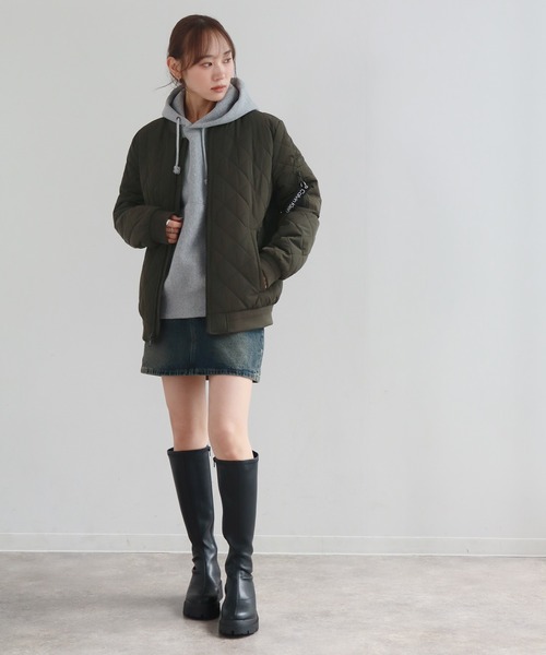 Calvin Klein(カルバン・クライン)の「【Calvin Klein/カルバンクライン】QUILTED BASEBALL JACKET/キルテッドベースボールジャケット(MA-1・メンズ・ブラック/ネイビー/オリーブ・S/XL/M/L)」の22枚目の写真