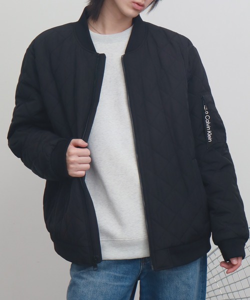 セール】【Calvin Klein/カルバンクライン】QUILTED BASEBALL JACKET