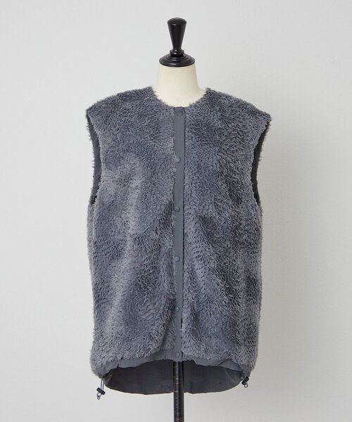 Aga×HiROMITHiSTLE リバーシブルファーベスト　ベスト　グレー Aga×HiROMITHiSTLE リバーシブルファーベスト ベスト グレー