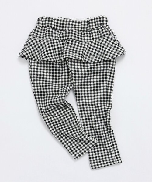 apres les cours（アプレレクール）の「【裏シャギー】あったかペプラムパンツ/7days Style pants（その他パンツ・キッズ・チェック/インディゴブルー・90/100/110/120/130/80）」の2枚目の写真