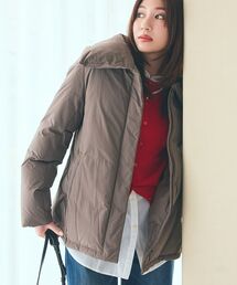 INDIVI（インディヴィ）の「【撥水／洗える／デザイン衿】ステッチレス ショートダウンコート（ダウンジャケット/コート）」