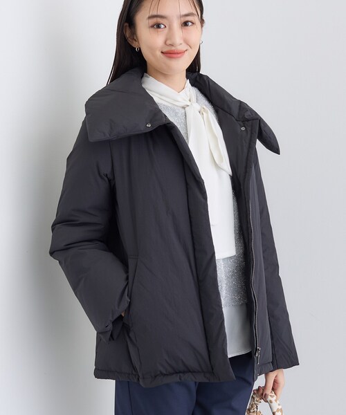 た*き様 【新品タグ付き】インディヴィ　ネイビー　ショートダウン インディヴィ INDIVI 【名品／撥水／抗菌防臭】ショート リサイクル